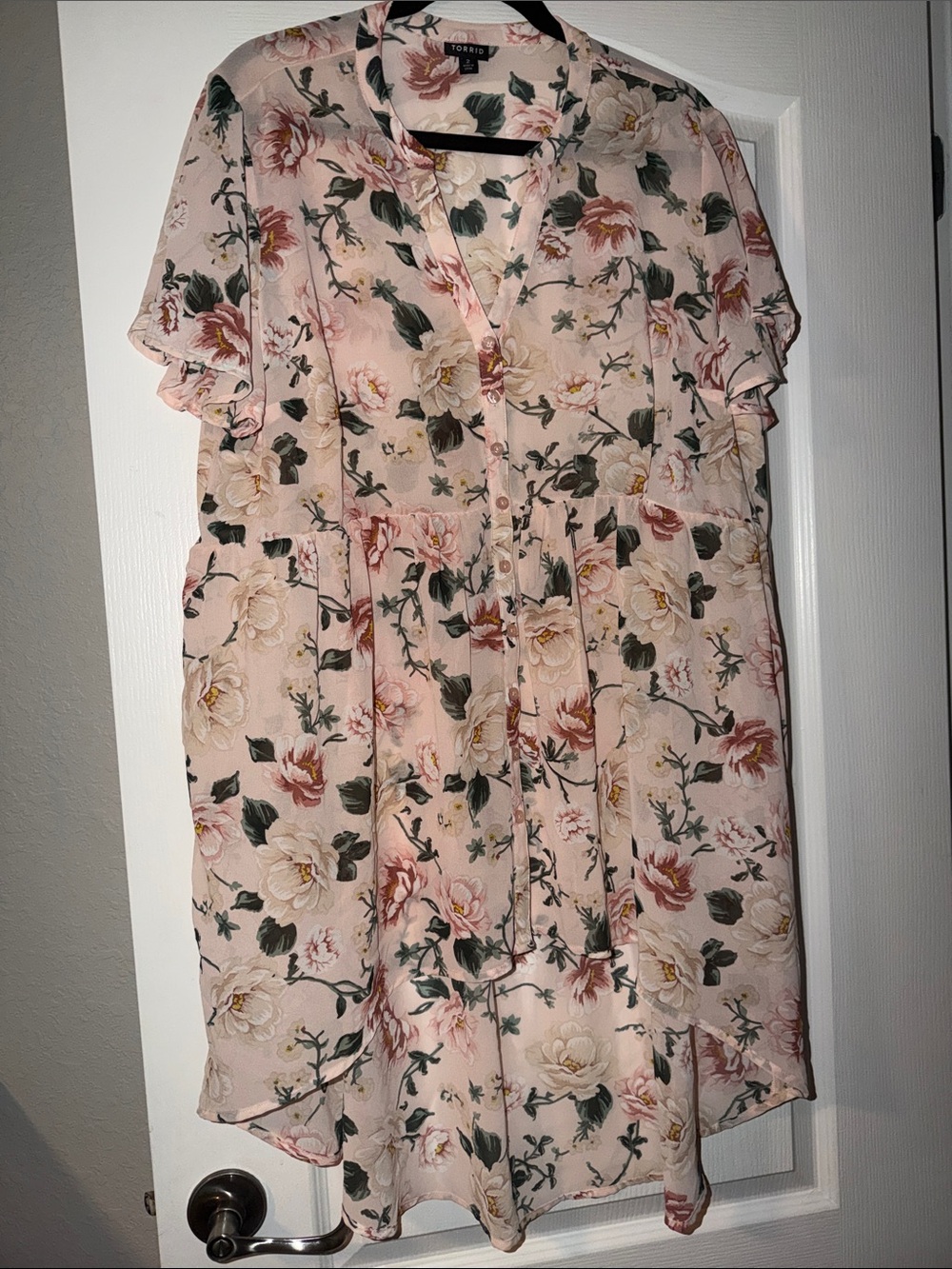 torrid Blush Pink Floral Midi Dress